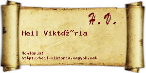 Heil Viktória névjegykártya